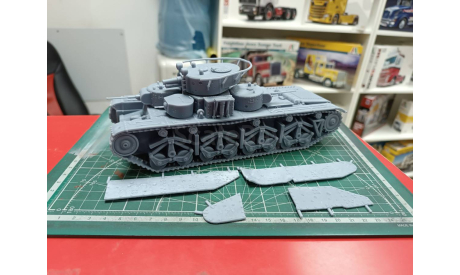Т-35 советский тяжёлый танк 1:43 Смола 3D-печать, сборные модели бронетехники, танков, бтт, СУ, scale43