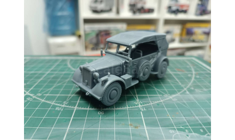 Horch 901 германский автомобиль с поднятым тентом 1:43 Смола 3D-печать  возможен обмен, масштабная модель, scale43