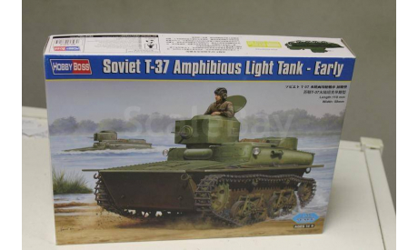 83818  Танк Soviet T-37 Amphibious Light Tank - Early 1:35 Hobby Boss, сборные модели бронетехники, танков, бтт, 1/35