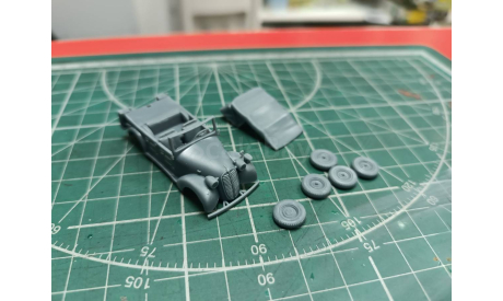 Tatra 57K с понятым тентом 1:72 Смола 3D-печать, масштабная модель, Fiat, scale72