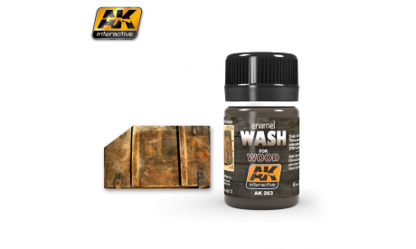 AK-263 WASH FOR WOOD ak-interactive, фототравление, декали, краски, материалы