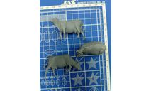 Набор Коров 1:35, 3 шт., Смола  возможен обмен, сборная модель (другое), scale35