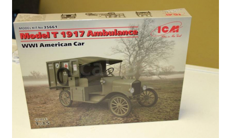 35661 Model T 1917 санитарная, Американский автомобиль І МВ 1:35 1:48 ICM, сборная модель автомобиля, 1/35