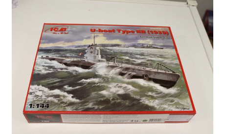 S.009 Германская подводная лодка  2 МВ U-Boat Type II В 1:44 ICM, сборные модели кораблей, флота, 1:144, 1/144