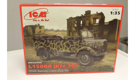 35525-Мерседес L1500A( Kfz.70), Германский автомобиль 1:35 ICM, сборная модель автомобиля, 1/35