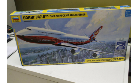 7010 Самолет ’Боинг 747-8’ 1:144 Звезда возможен обмен, масштабные модели авиации, 1/144, Boeing