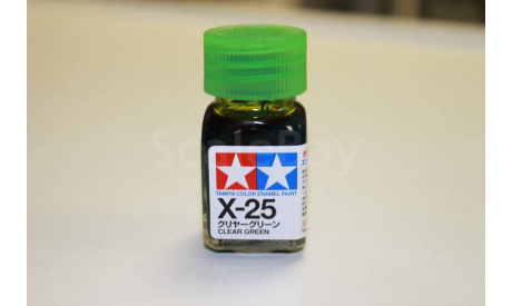 X-25 Clear Green краска эмалевая 10 мл. Tamiya, фототравление, декали, краски, материалы, scale0