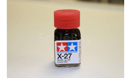 X-27 Clear Red краска эмалевая 10 мл. Tamiya, фототравление, декали, краски, материалы, scale0