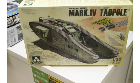Обмен. 2015 WWI Heavy Battle Tank Mark IV Male Tadpole w/Rear mortar 1:35 Tacom, сборные модели бронетехники, танков, бтт, 1/35, Hanomag
