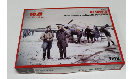 48804 Bf 109F-4 с персоналом ВВс Германии  1:48 ICM возможен обмен, сборные модели авиации, scale48