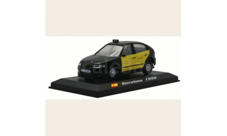 SEAT LEON,   BARCELONA - 1999  серия ТАКСИ МИРА   АМЕРКОМ, журнальная серия масштабных моделей, 1:43, 1/43