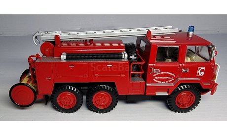 Fourgon-Pompe tonne ’Hors Route’ sur Berliet type FF 6x6 (1972). Французская журнальная серия., масштабная модель, Hachette, scale43