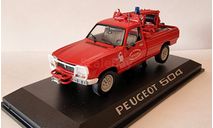 NOREV. PEUGEOT 504 PICK-UP 4х4 FIRE ENGINE POMPIERS 1979г., масштабная модель, 1:43, 1/43