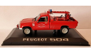 NOREV. PEUGEOT 504 PICK-UP 4х4 FIRE ENGINE POMPIERS 1979г., масштабная модель, 1:43, 1/43