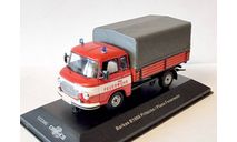 IST. Barkas B1000 FEUERWEHR пожарный грузовик с тентом 1974, масштабная модель, IST Models, 1:43, 1/43