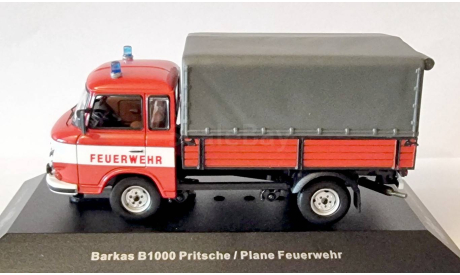 IST. Barkas B1000 FEUERWEHR пожарный грузовик с тентом 1974, масштабная модель, IST Models, scale43