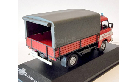 IST. Barkas B1000 FEUERWEHR пожарный грузовик с тентом 1974, масштабная модель, IST Models, scale43