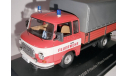 IST. Barkas B1000 FEUERWEHR пожарный грузовик с тентом 1974, масштабная модель, IST Models, 1:43, 1/43