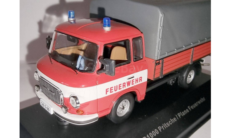 IST. Barkas B1000 FEUERWEHR пожарный грузовик с тентом 1974, масштабная модель, IST Models, scale43