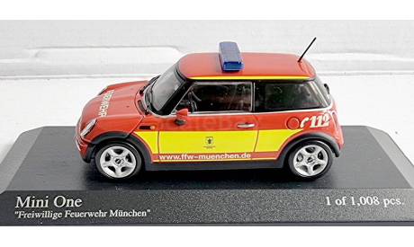 MINI One Freiwillige Feuerwehr München (2001). Minichamps, масштабная модель, scale43