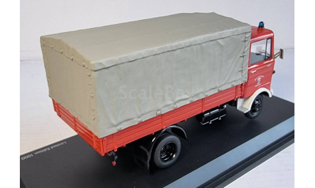MERCEDES BENZ - LP608 TRUCK TELONATO FIRE ENGINE - VIGILI DEL FUOCO. Schuco., масштабная модель, Mercedes-Benz, 1:43, 1/43