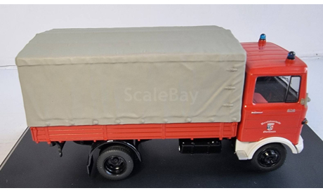 MERCEDES BENZ - LP608 TRUCK TELONATO FIRE ENGINE - VIGILI DEL FUOCO. Schuco., масштабная модель, Mercedes-Benz, 1:43, 1/43