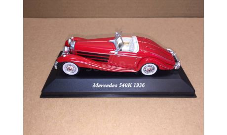 Mercedes-Benz 540k Roadster 1936 Red Altaya 1/43, масштабная модель, Altaya, Museum Series (музейная серия), scale43