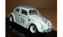 Volkswagen Beetle Herbie #53 1963 Herbie The Love Bug Mattel Hot Wheels Elite BC107, масштабная модель, 1:43, 1/43