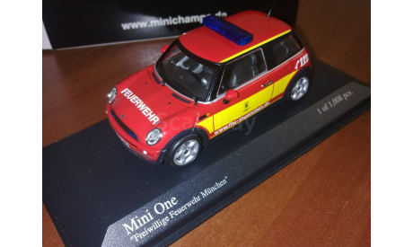 BMW Mini One Feuerwehr Munchen Minichamps 431138190, масштабная модель, 1:43, 1/43