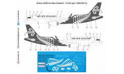 Декаль Airbus A320 Air New Zealand 1-144