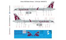 Декаль Airbus A320 Qatar Airways 1-144, фототравление, декали, краски, материалы, Звезда, scale144