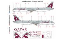 Декаль Airbus A321 Qatar 1-144, фототравление, декали, краски, материалы, scale144