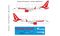 Декаль Boeing B737 MAX Corendon 1-144