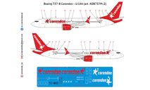 Декаль Boeing 737-8 Corendon 1-144, фототравление, декали, краски, материалы, scale144