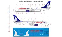 Декаль Boeing 737-800 Anadulu Jet 1-144, фототравление, декали, краски, материалы, scale144