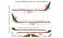 Декаль Boeing 737-800 Belarus Беларусь 1-144, фототравление, декали, краски, материалы, 1:144, 1/144