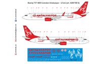 Декаль Boeing 737-800 Atalyaspor 1-144, фототравление, декали, краски, материалы, 1:144, 1/144
