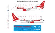 Декаль Boeing 737-800 Corendon 1-144, фототравление, декали, краски, материалы, scale144