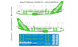 Декаль Boeing 737-800 Kulula This way up 1-144