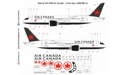 Декаль Boeing 787-800 Air Canada 1-144