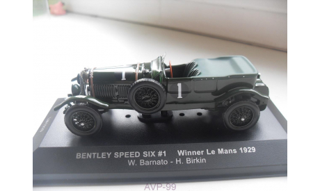 BENTLEY SPEED SIX#1 Winner Le Mans 1929. IXO 1/43, масштабная модель, 1:43, IXO Le-Mans (серии LM, LMM, LMC, GTM)