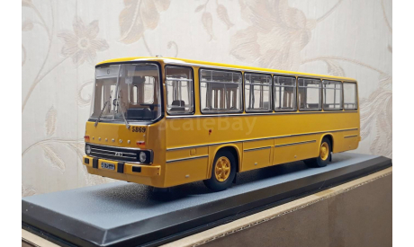 IKARUS 260.01 янтарный с номерами и маршрутом, масштабная модель, DEMPRICE, scale43