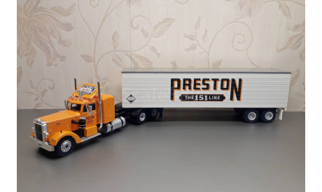 PETERBILT 350 с полуприцепом ’Preston People’ (1952), orange / white, масштабная модель, IXO грузовики (серии TRU), scale43