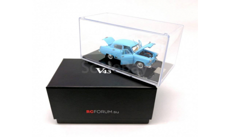 Волга ГАЗ М-21И голубая, масштабная модель, V43, scale43