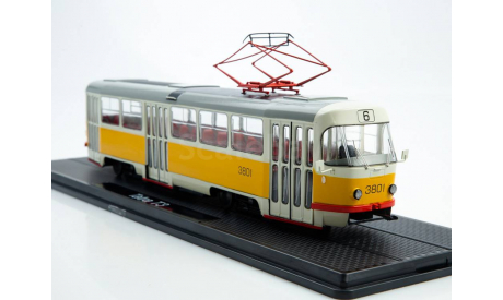 Трамвай Tatra-T3SU горчичный, г. Москва, масштабная модель, Start Scale Models (SSM), scale43
