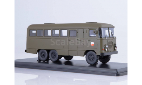 Штабной автобус Прогресс-7 хаки, масштабная модель, ModelPro, 1:43, 1/43