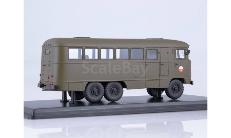 Штабной автобус Прогресс-7 хаки, масштабная модель, ModelPro, 1:43, 1/43