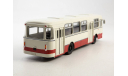 Автобус ЛиАЗ-677М бело-красный, масштабная модель, Советский Автобус, 1:43, 1/43