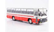Автобус Икарус-256 белый с красными полосами, масштабная модель, Ikarus, Советский Автобус, scale43