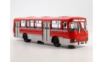 Автобус ЛиАЗ-677М красно-белый, масштабная модель, Советский Автобус, 1:43, 1/43